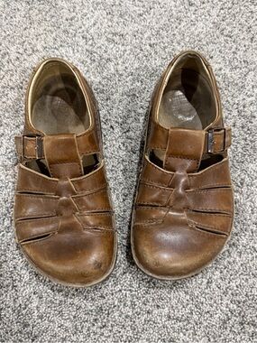 Birkenstock Footprints Merced Fisherman Brown Leather Sandals Women’s 36 US 6.5